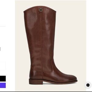 Frye Melissa Button Tall Riding Boots Brown Leather Size 8